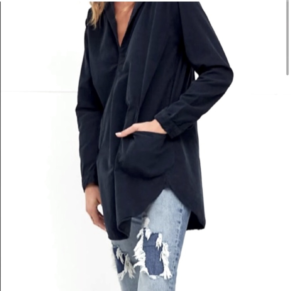 Free People Black Tunic Top